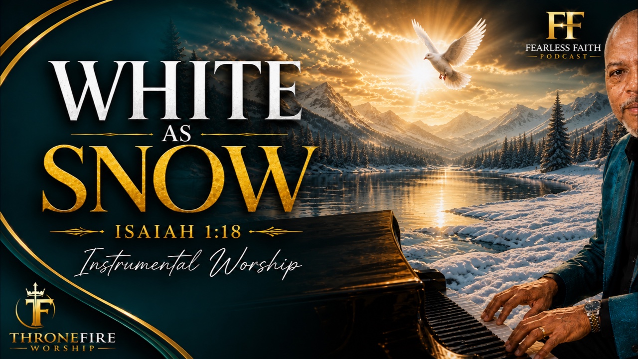 White as Snow — New Orleans jazz worship with a dove in the heavens, piano, and a subtle portrait of Ferdinand Johnson